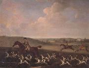James Seymour A Huntsman and Hounds Near a Country House oil painting